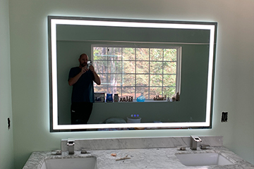 Dallas Georgia Bathroom Lighting Installation.